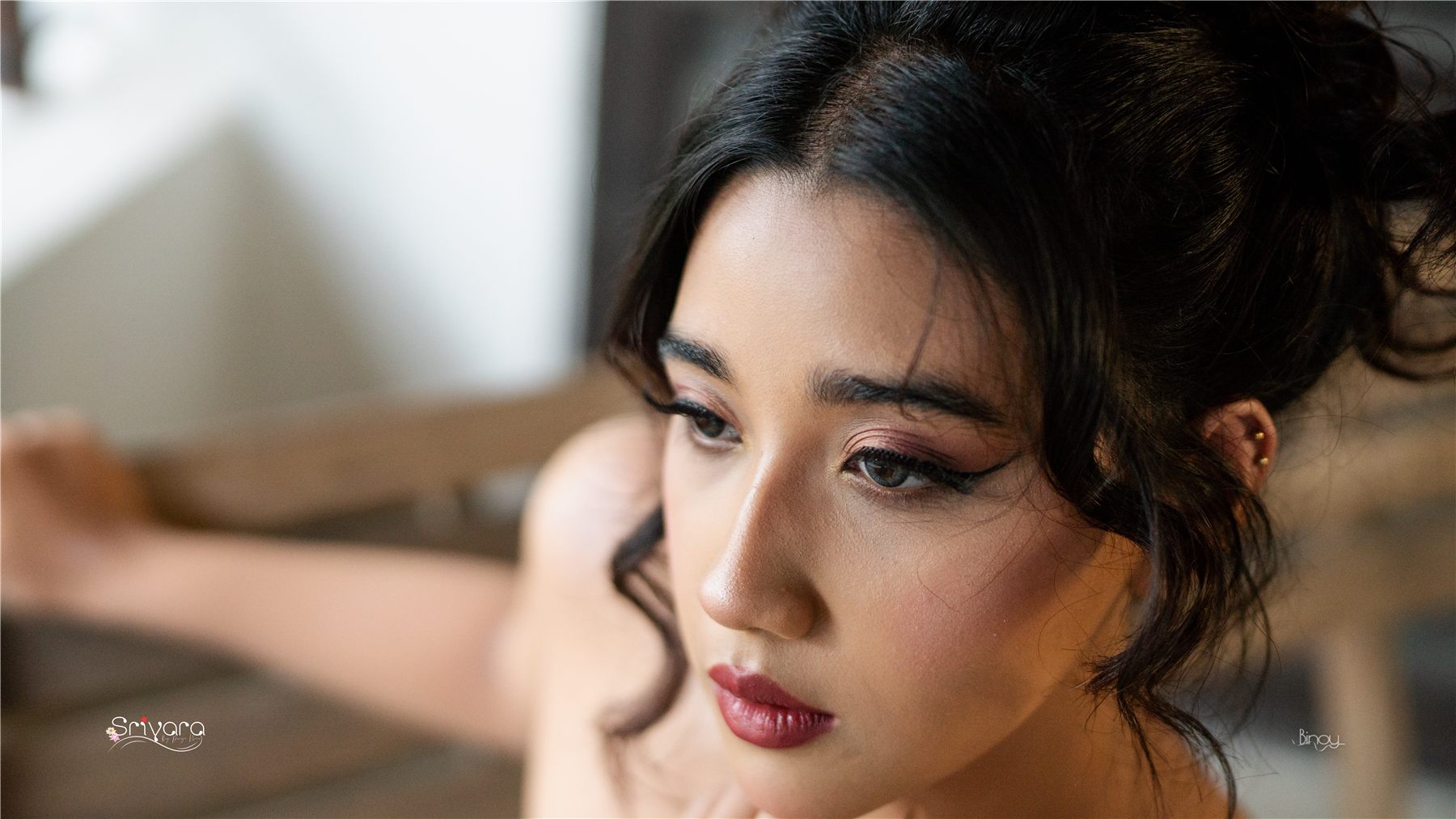 Editorial close-up with winged liner